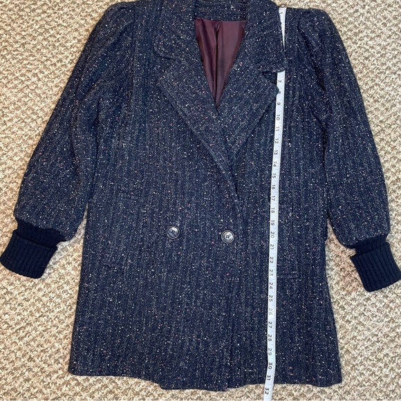 Vintage 80s Saril Ltd. Tweed Ribbed Knit Cuffs Jacket - Picture 10 of 16